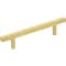 Jeffrey Alexander 96 mm Center-to-Center Brushed Gold Square Dominique Cabinet Bar Pull 845-96BG - alternate 1